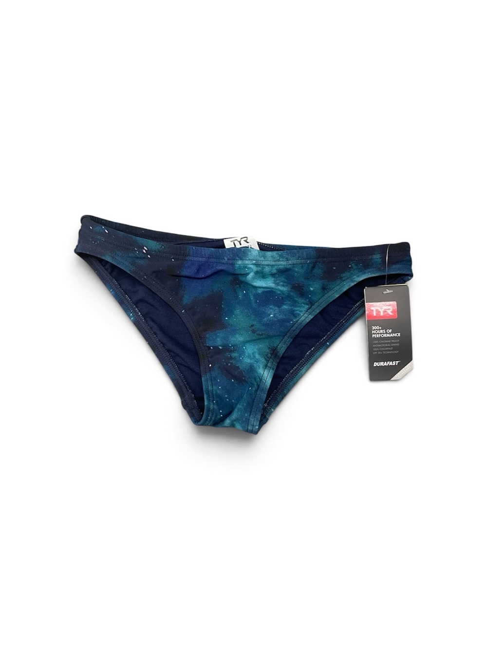 TYR Men's Navy Teal Galaxy Swim Brief